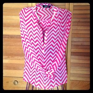 Pink Chevron Blouse